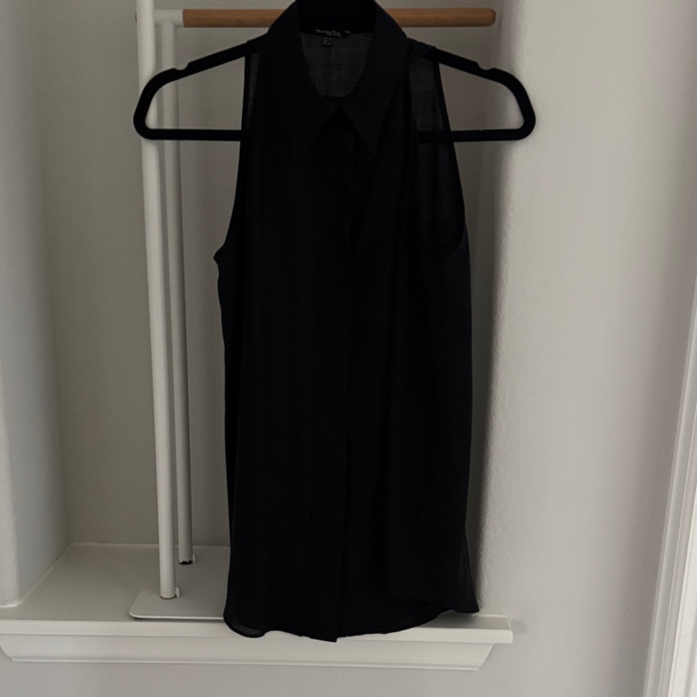Massimo Dutti Black Sleeveless Blouse